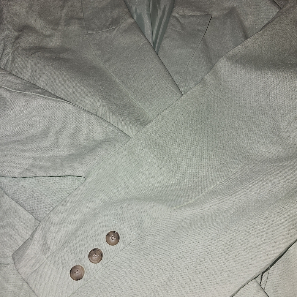 Cato Women's Light Mint Green Linen Blazer